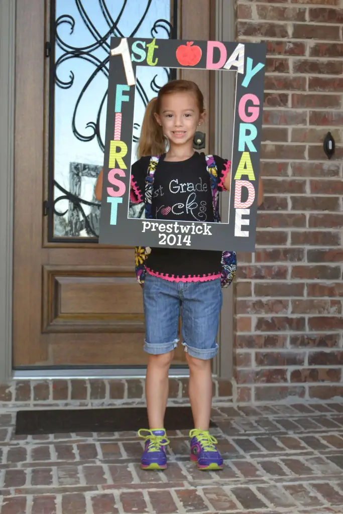 first day of school photo frame