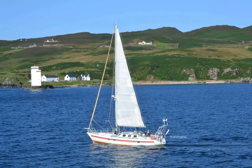 sailboat at port ellen scotland