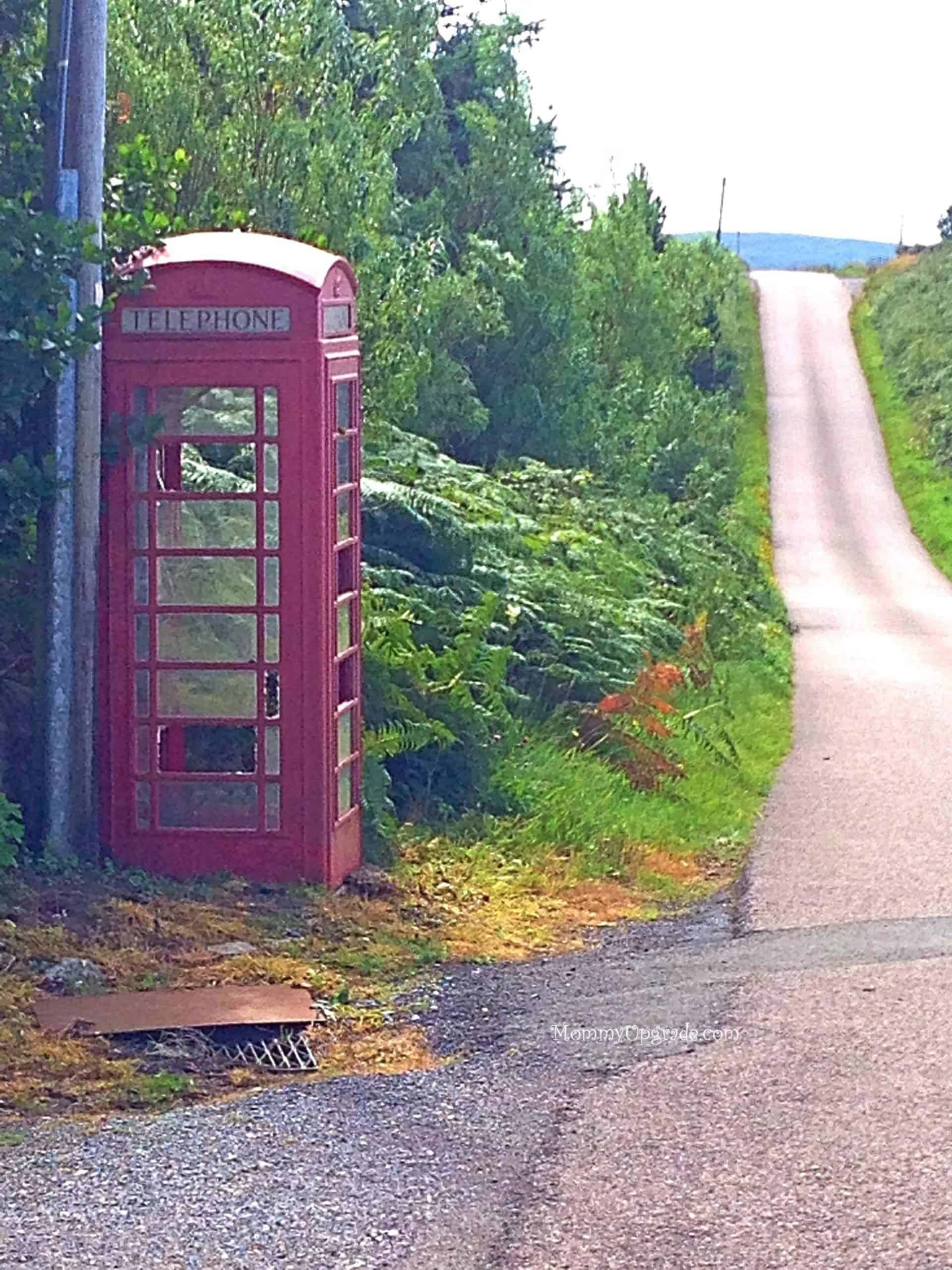 phone booth on Islay, Scotland