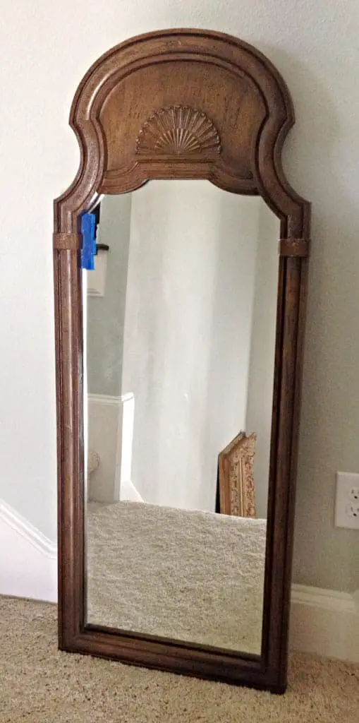 before photo of upcycle mirror