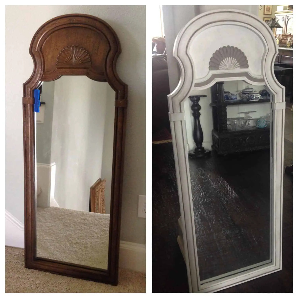 before and after of chalk paint mirror before and after of chalk paint mirror