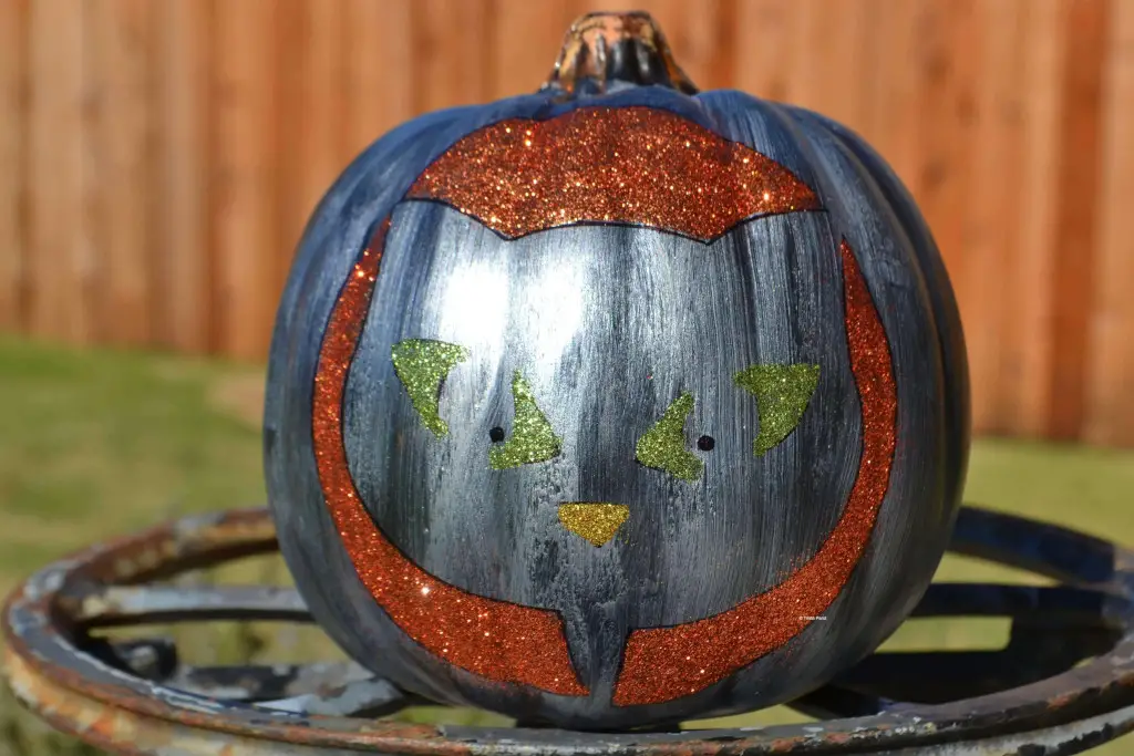 glitter kitty pumpkin