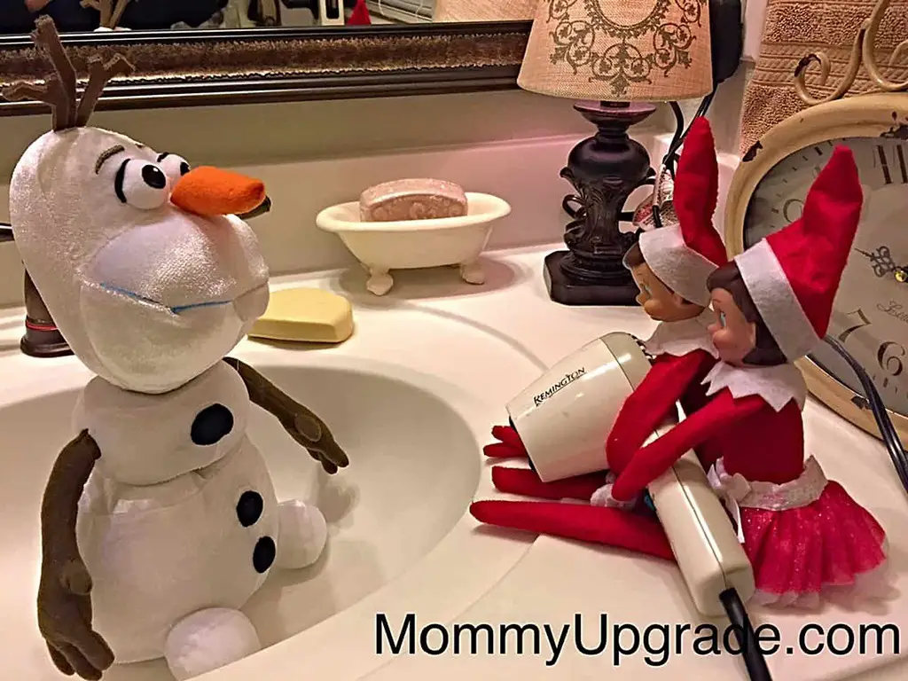 Olaf and elf on a shelf