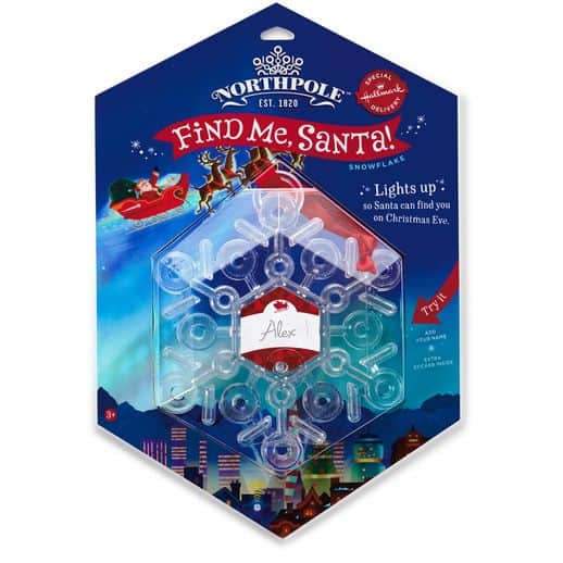 Find me Santa snowflake package