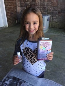 girl with casting resin