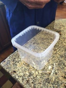 transparent container