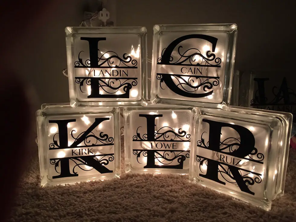 DIY Decorative Glass Block Crafts - Tried and True by Trista
