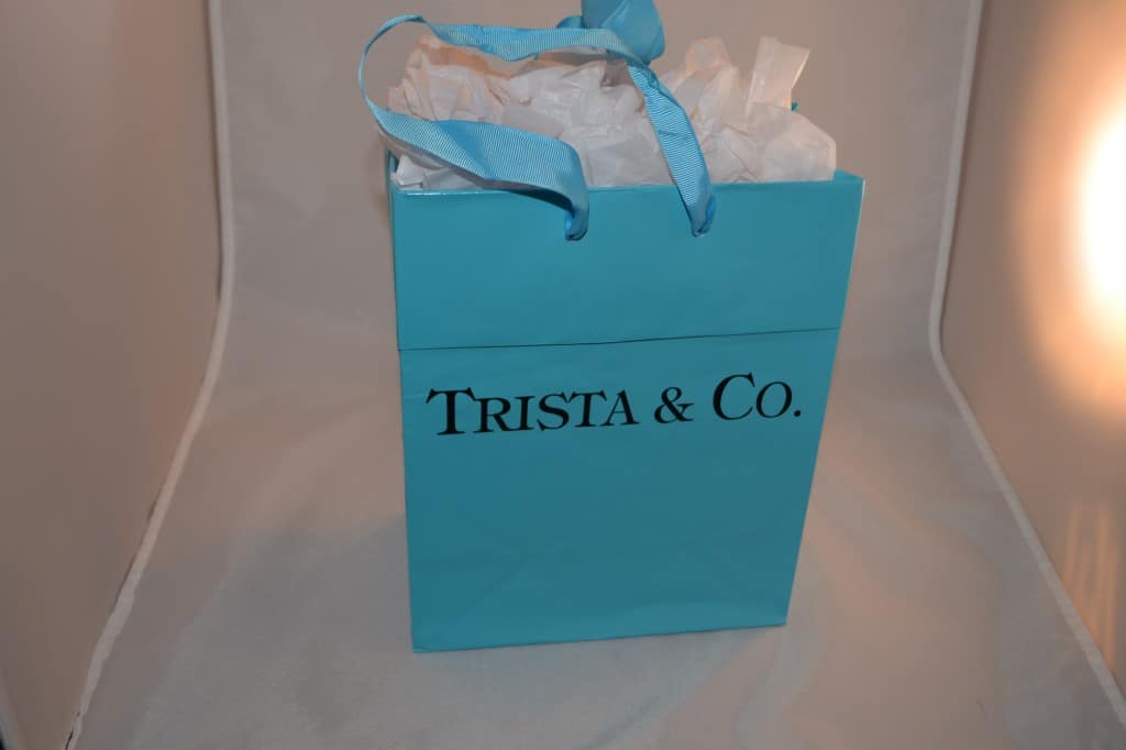 custom breakfast at tiffany's gift bag