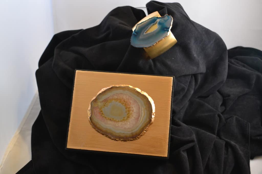 agate jewelry and box