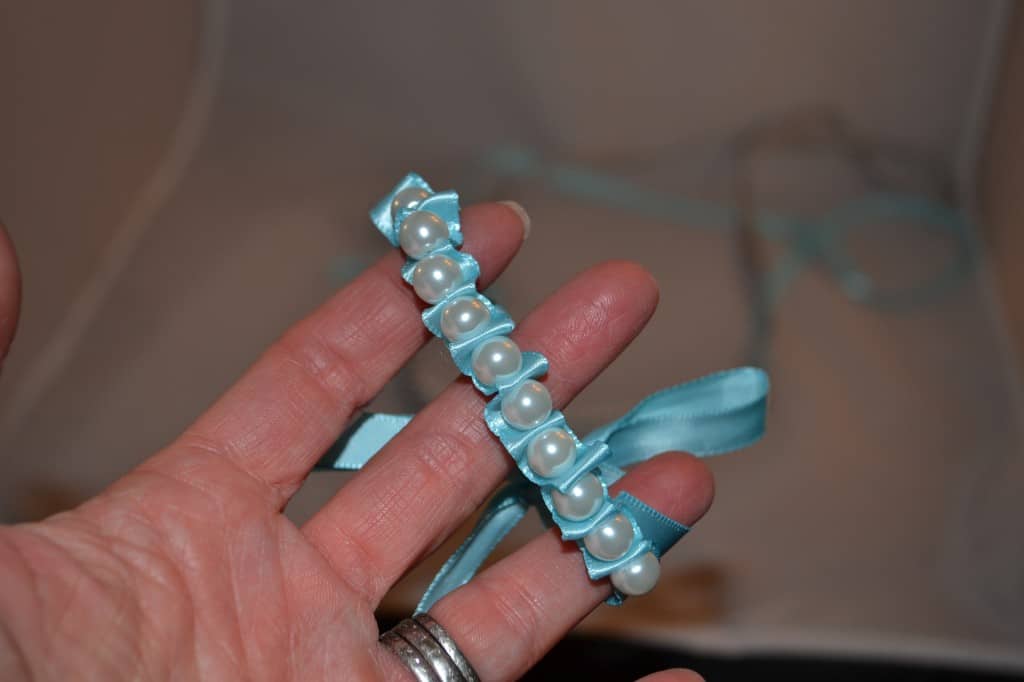 ribbon and pearl bracelets