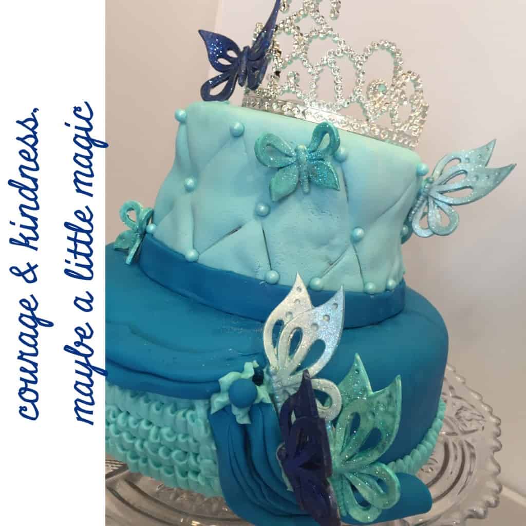 cinderella-themed birthday cake