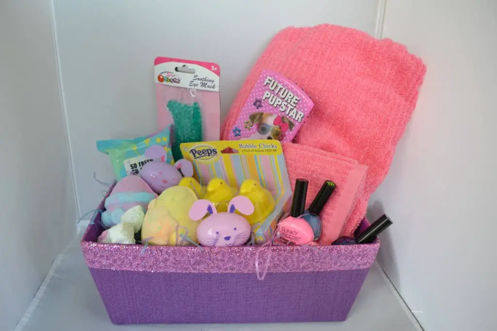 spa easter basket for little girls