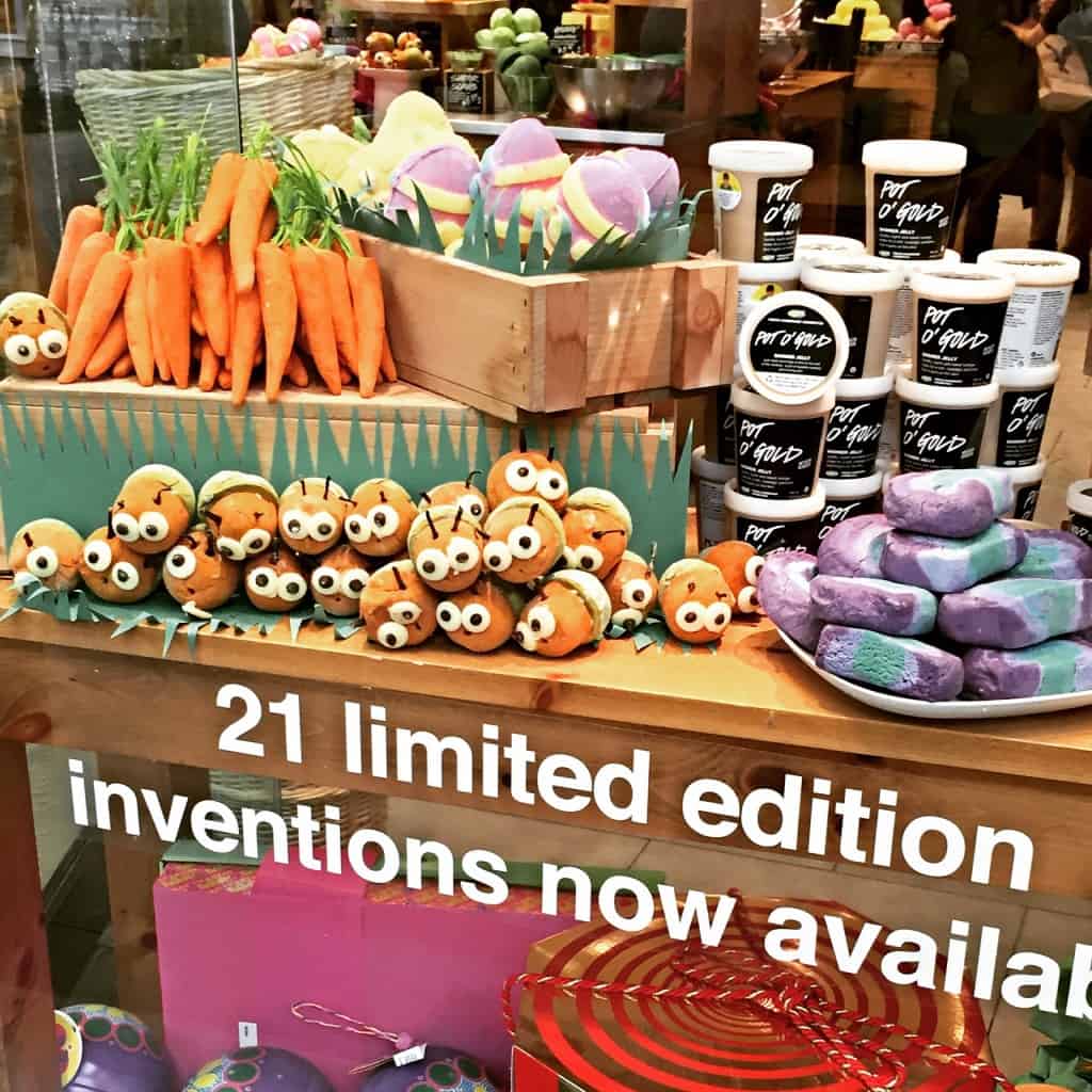 LUSH store window for easter