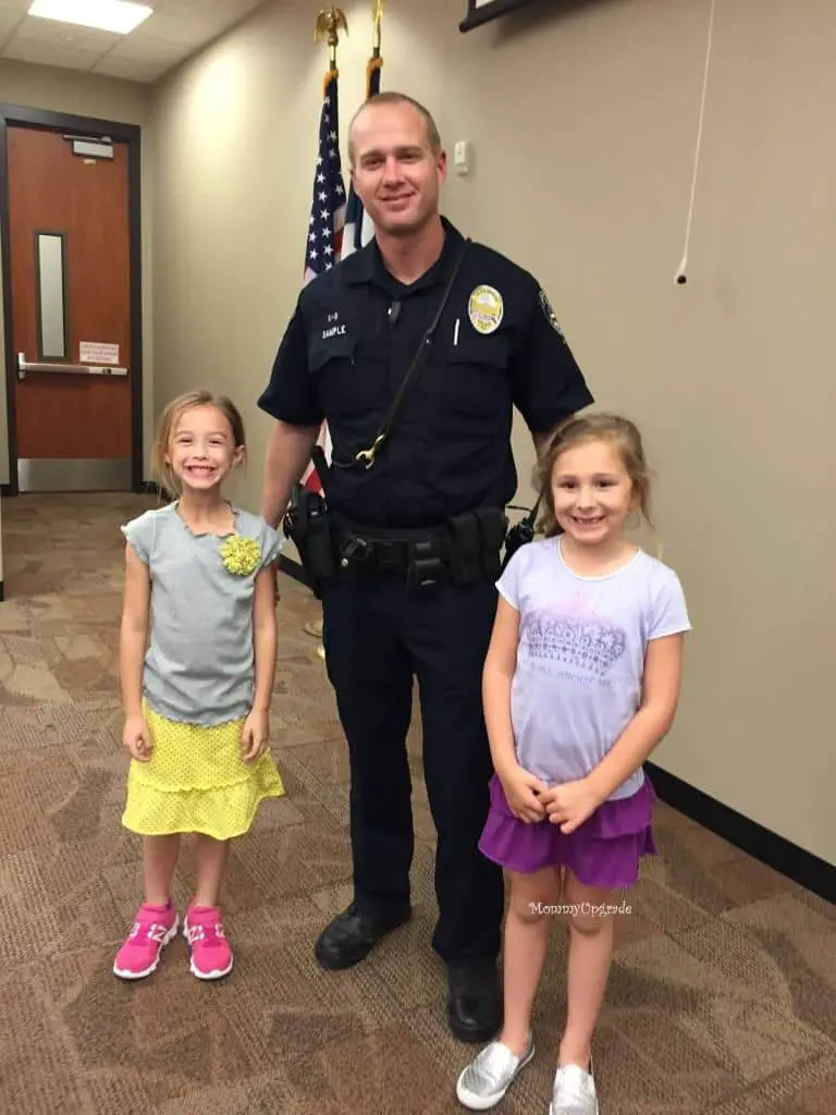 officer sample with girl scouts