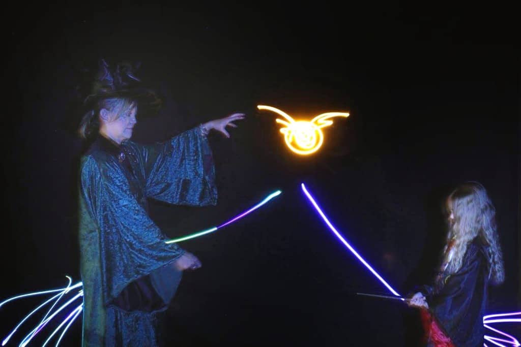 Quidditch practice with lights Quidditch practice with lights