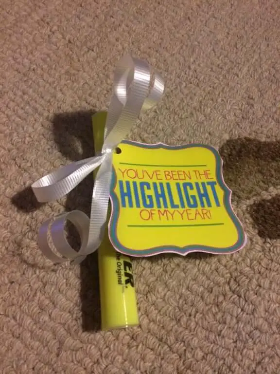 highlighter as a gift for teacher appreciation day