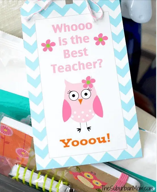 owl printable for teacher appreciation day