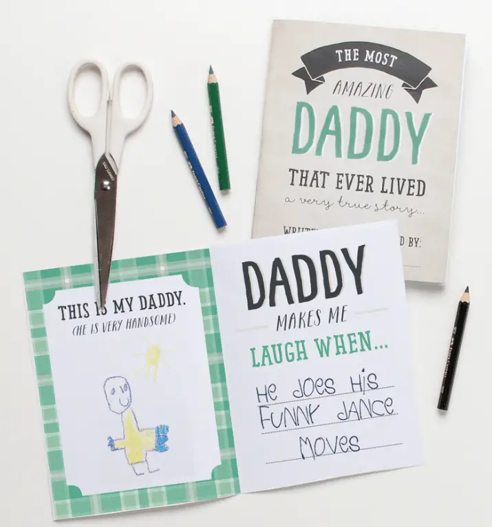 free father's day book printable