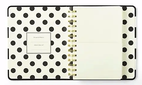 inside of kate spade planners