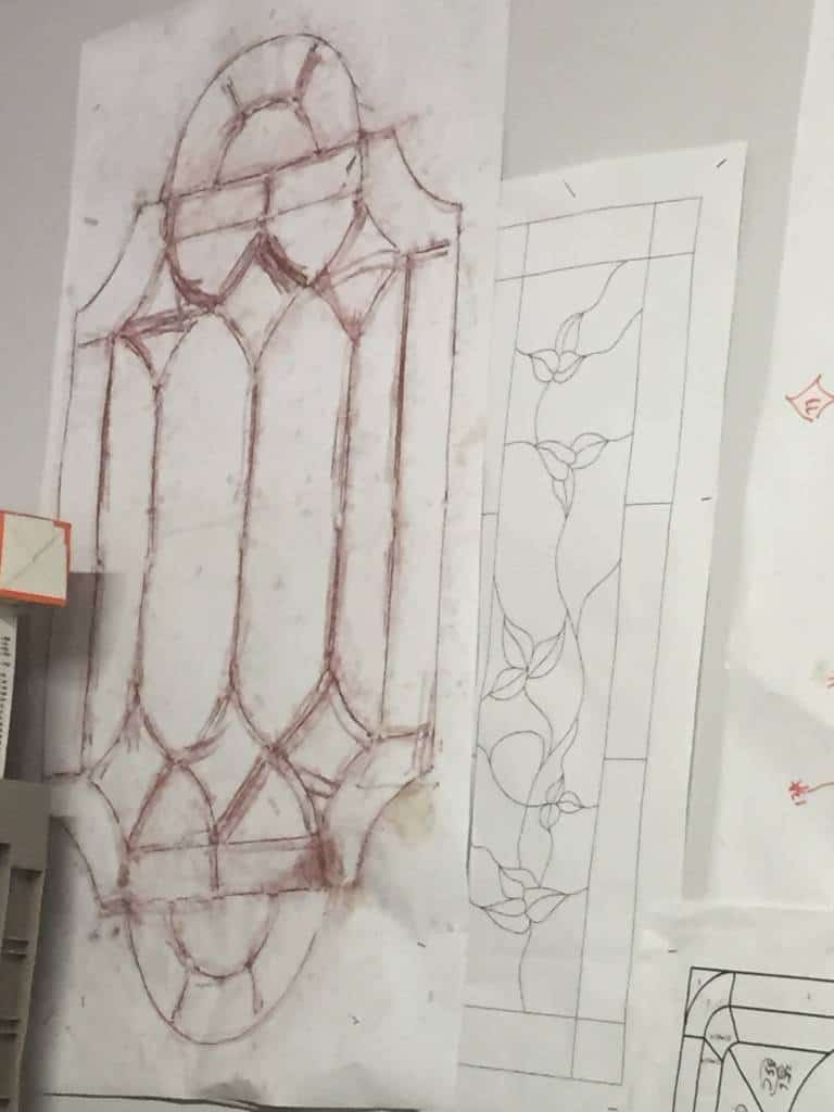 sketch of stained glass project