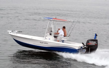 On a speedboat