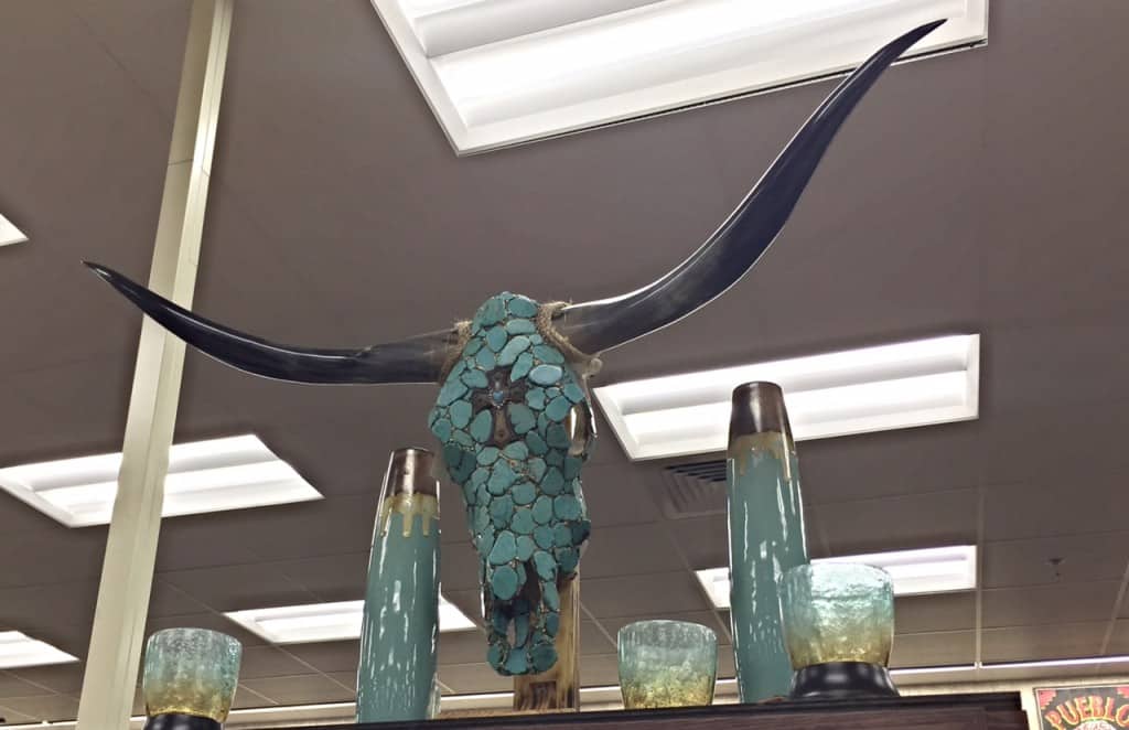 turquoise longhorn at Buc-ee's Terrell