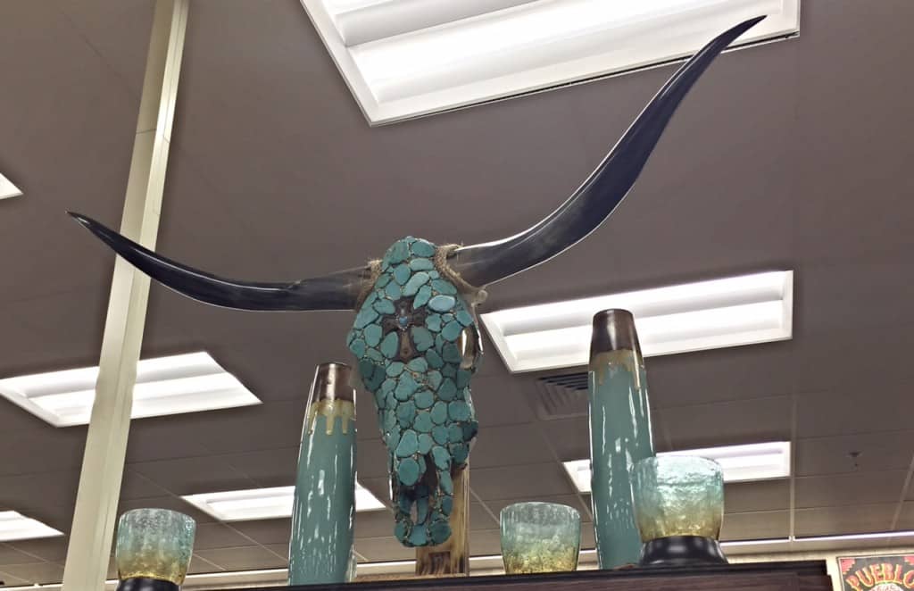 turquoise longhorn at Buc-ee's Terrell turquoise longhorn at Buc-ee's Terrell