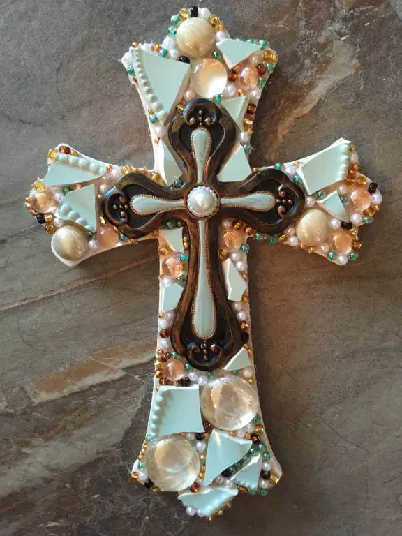 how to make a mosaic cross with grout how to make a mosaic cross with grout