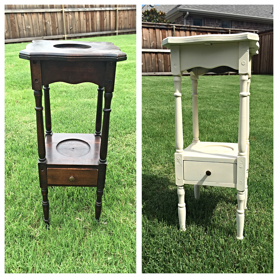 Before and After Krylon Chalky Finish Spray Paint