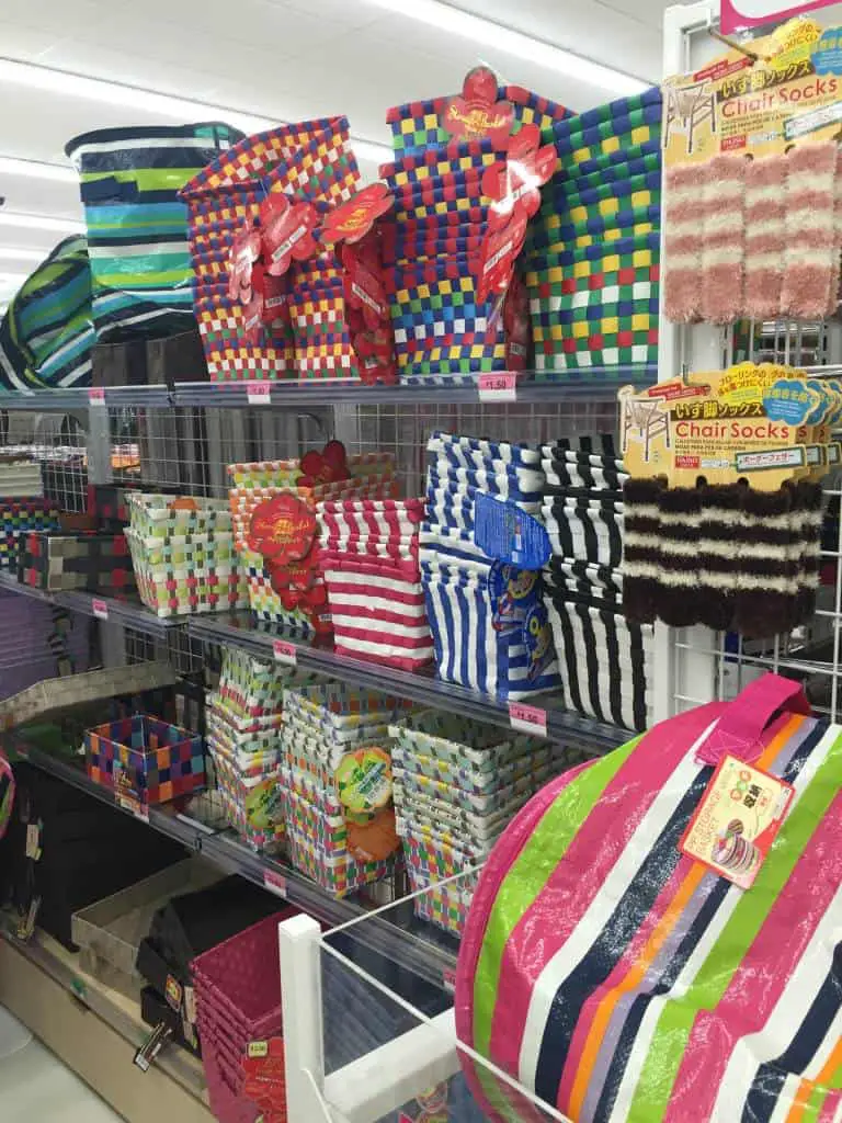 organizer baskets at DAISO