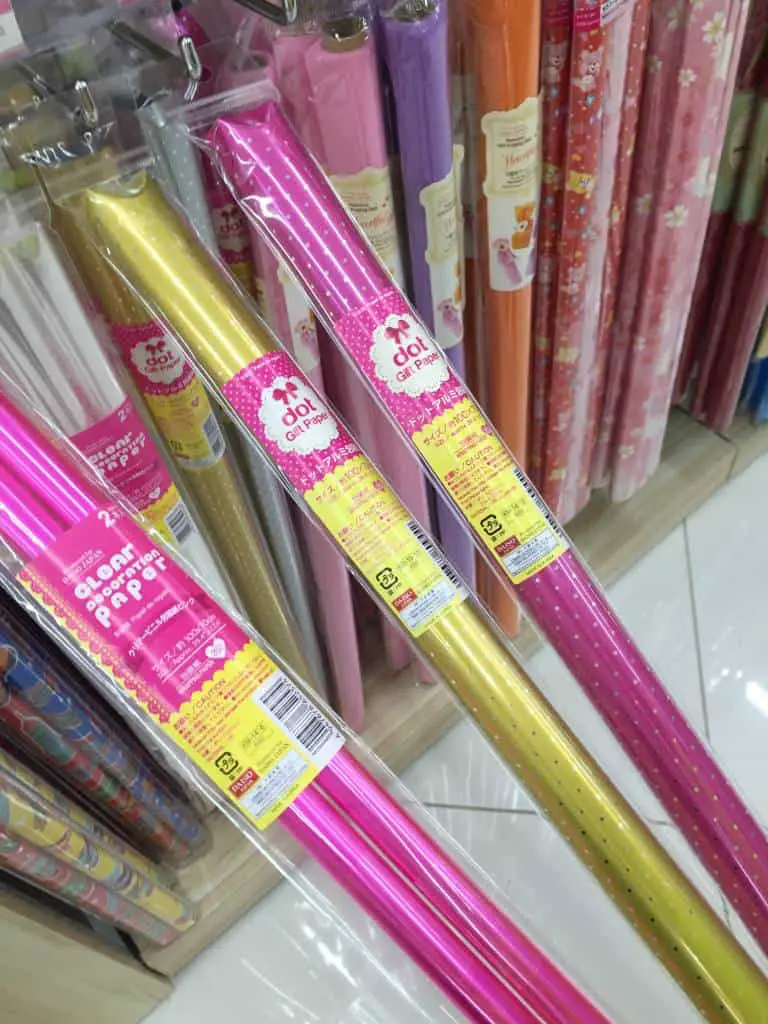 wrapping paper at DAISO
