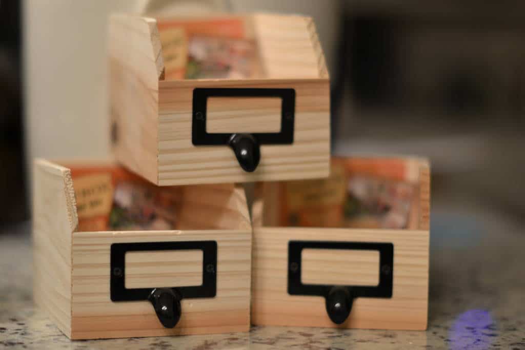 unfinished wood organizers from DAISO