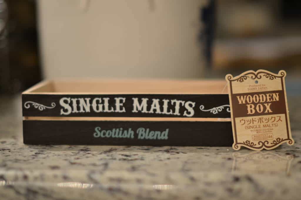 wooden scotch organizer from DAISO