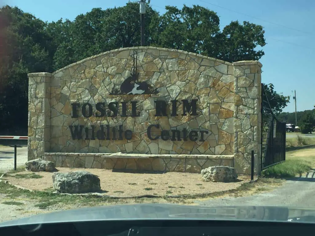 entrance at fossil rim wildlife center