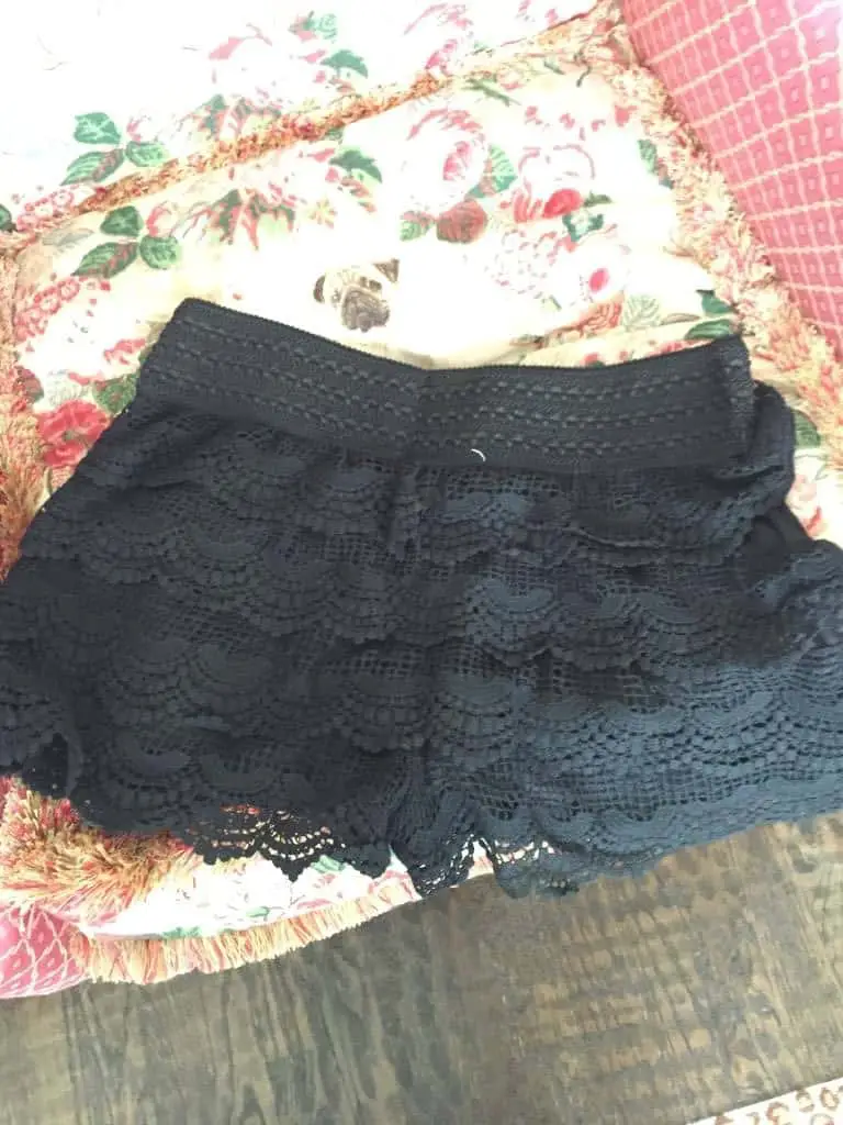 ruffle shorts from the english nook
