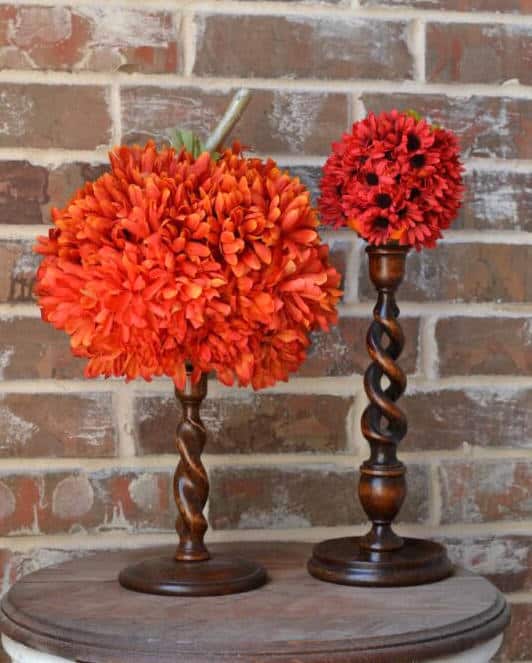 DIY flower pumpkins