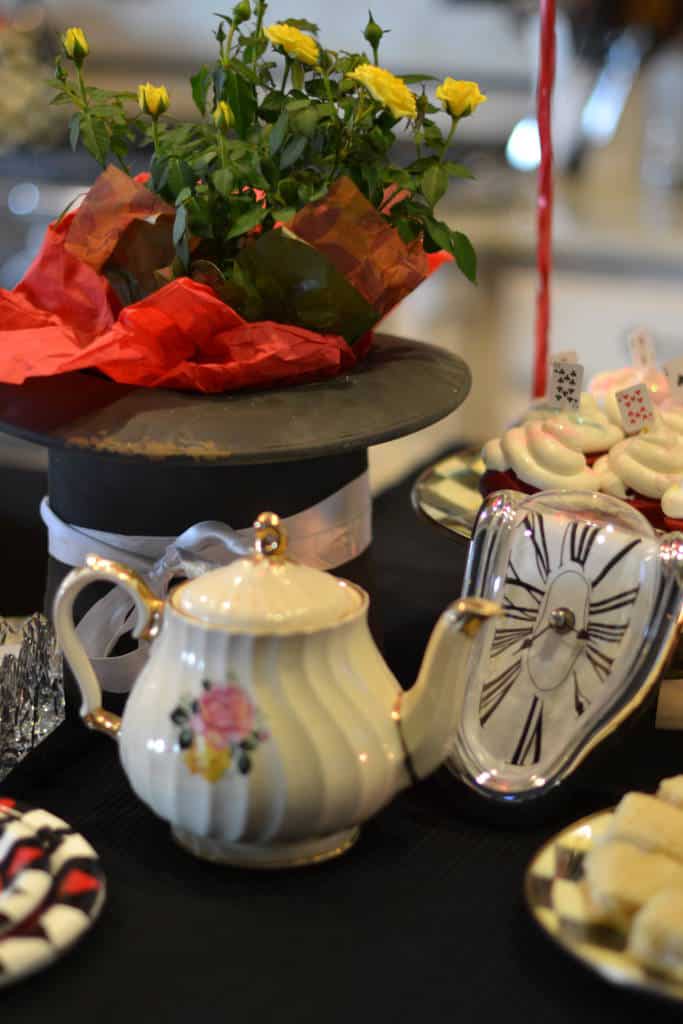 tablescape for mad hatter party