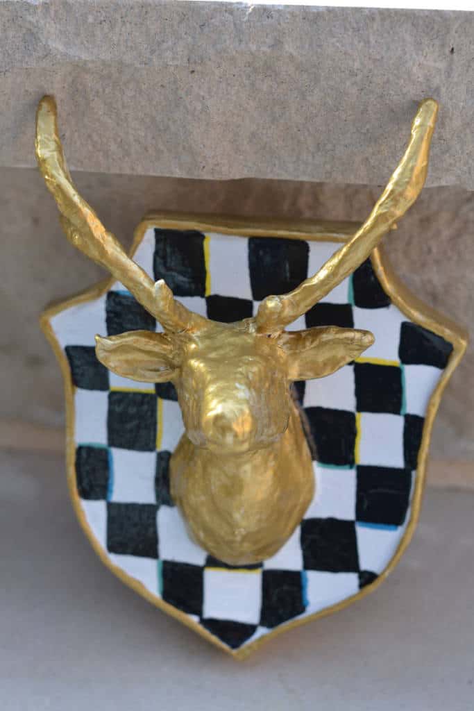 top view of checkerboard deer