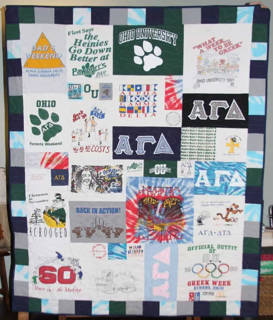 my blue door quilt sorority shirt quilt