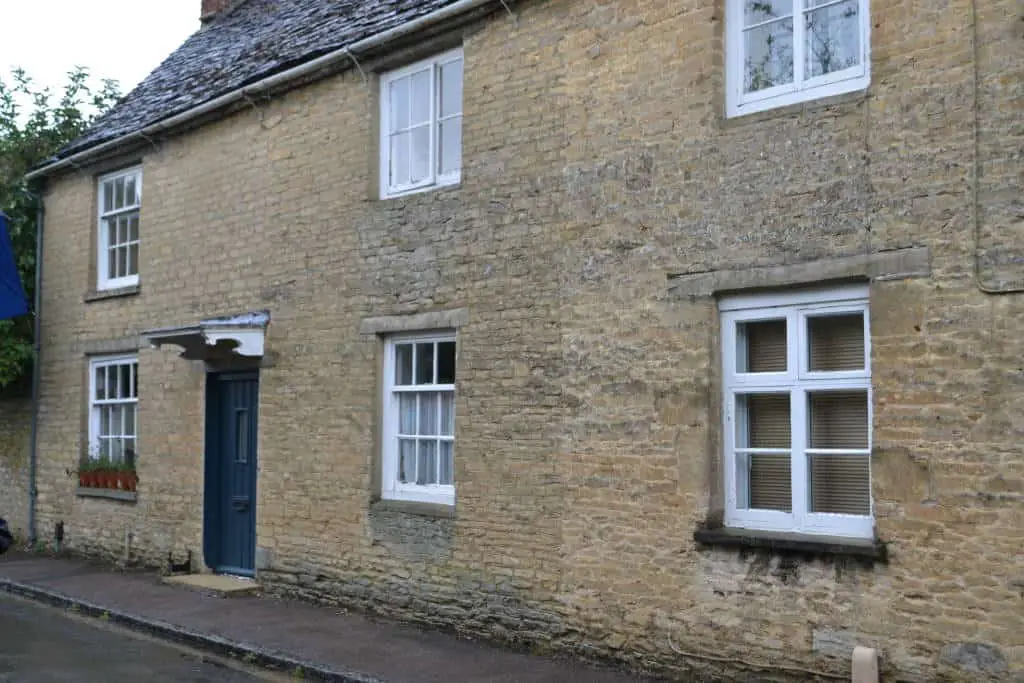 Yorkshire village street from Downton Abbey in Bampton England