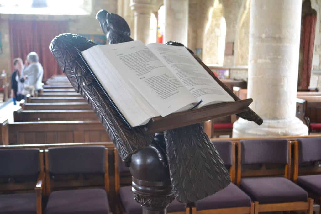 the pulpit from church in Downton Abbey