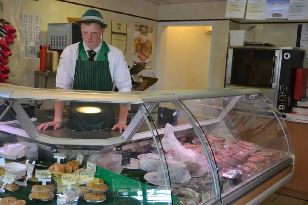 butcher shop in bampton, england