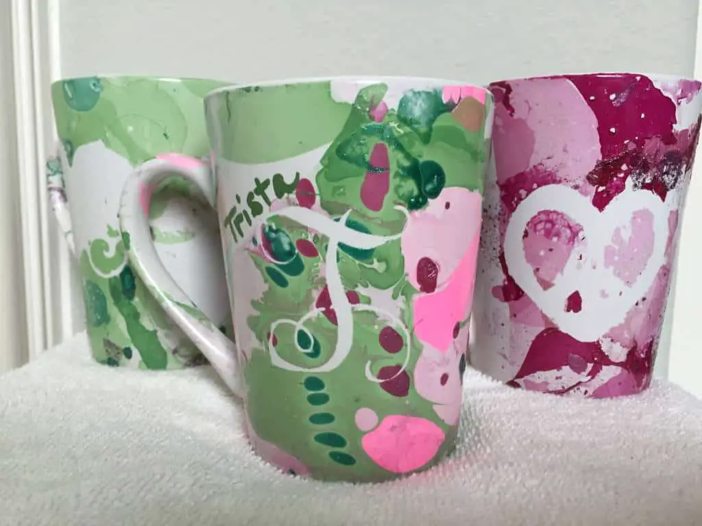 how to make water color mugs