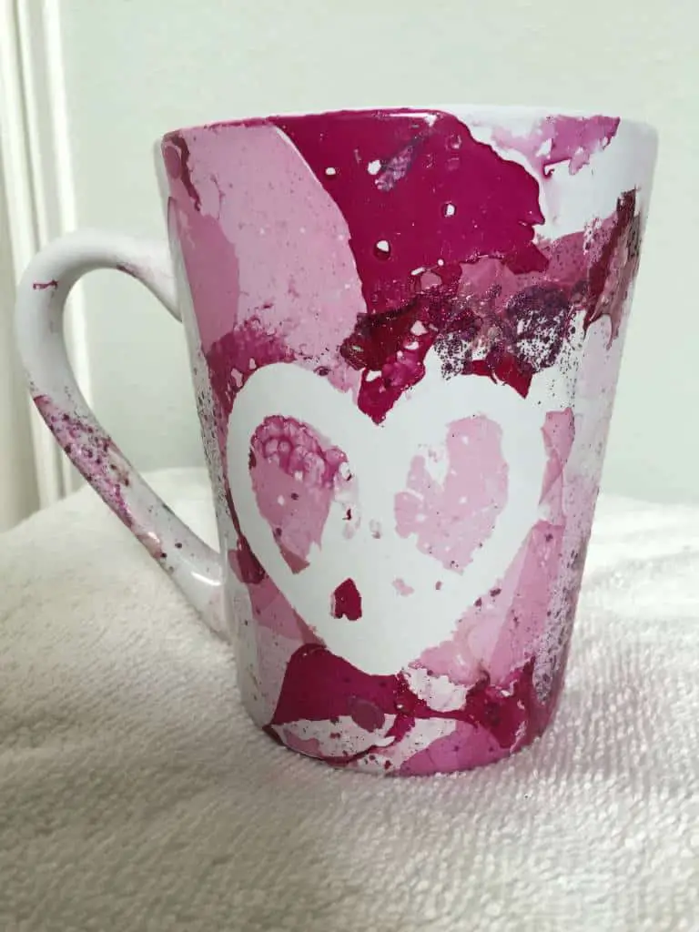pink watercolor mug