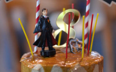 Harry Potter Birthday “Butterbeer” Cake