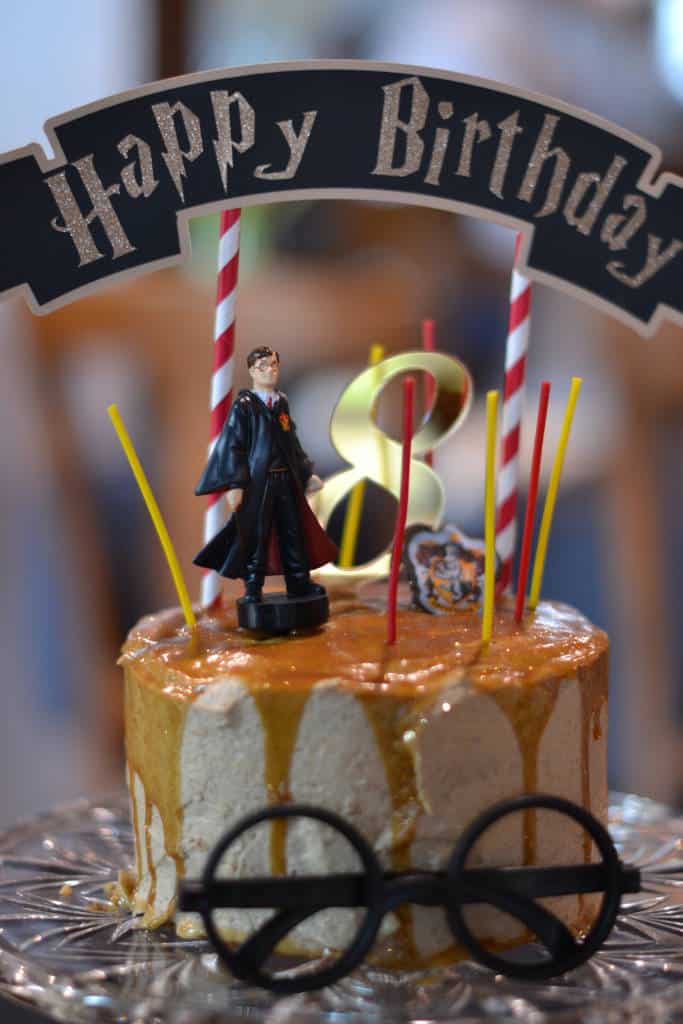 harry potter butter beer birthday cake