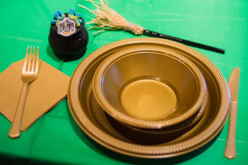 harry potter party place setting