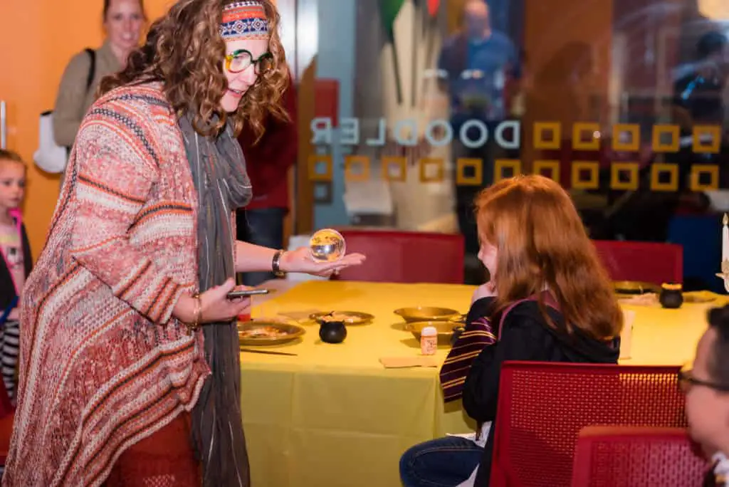 Madame Trelawney at Harry Potter Party