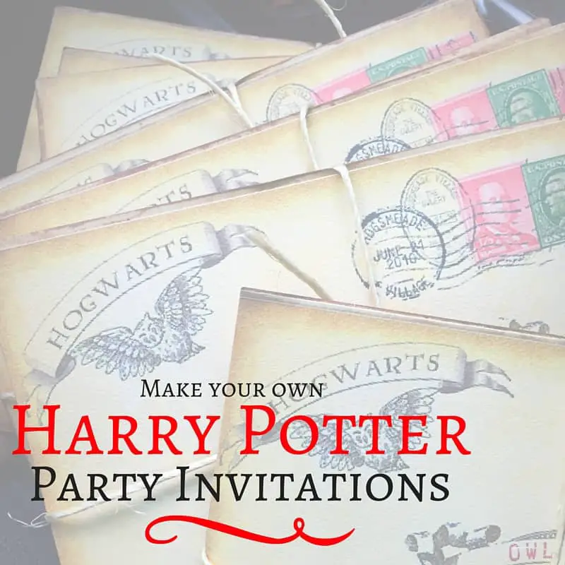 harry potter invitations