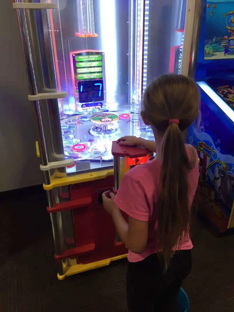 playing in arcade
